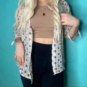 ❤️‍🔥3 / 30❤️‍🔥 SUMMERTIME SKULL BLOUSE